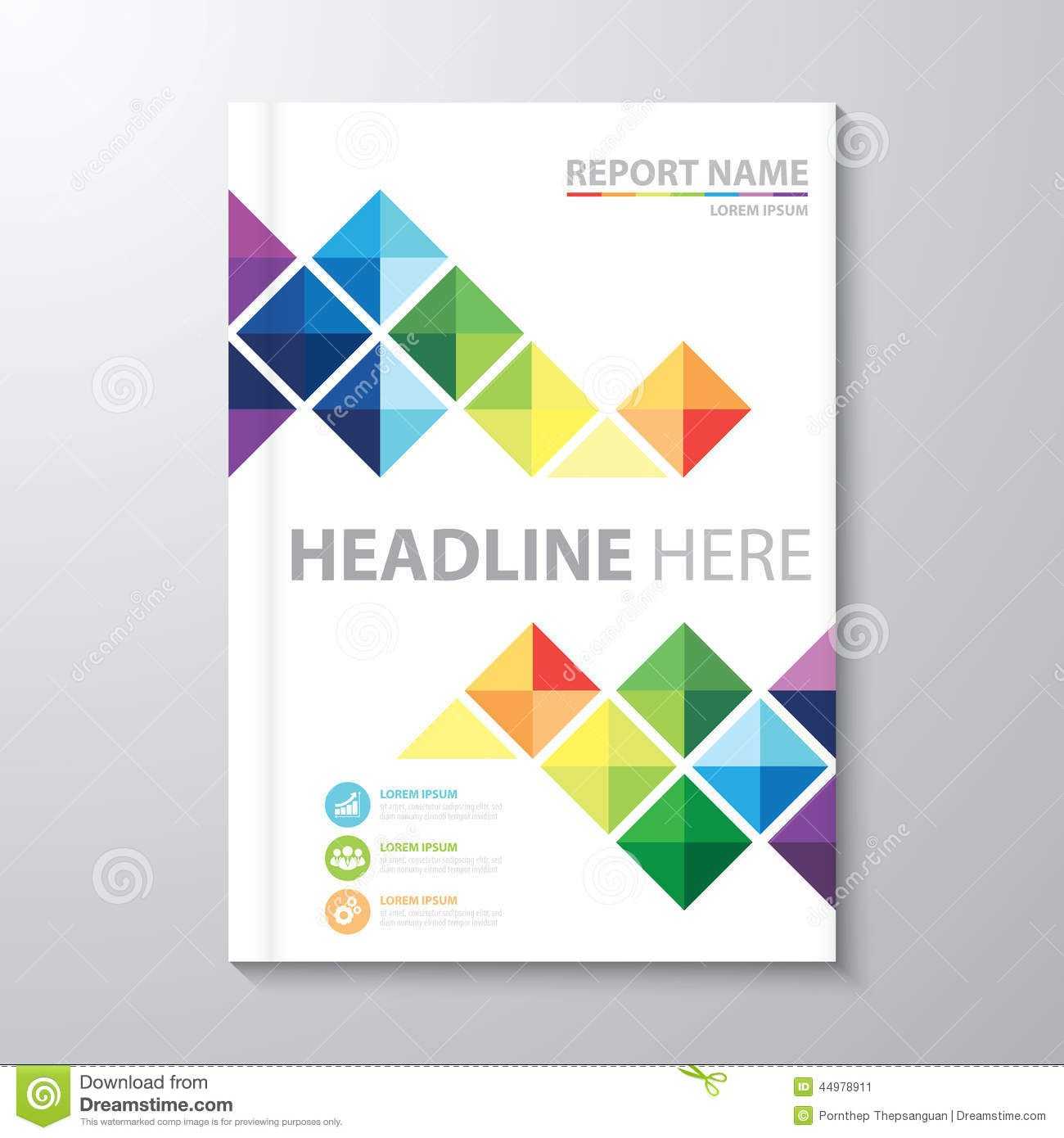 Cover Annual Report Stock Vector. Illustration Of Artwork With Annual Report Word Template