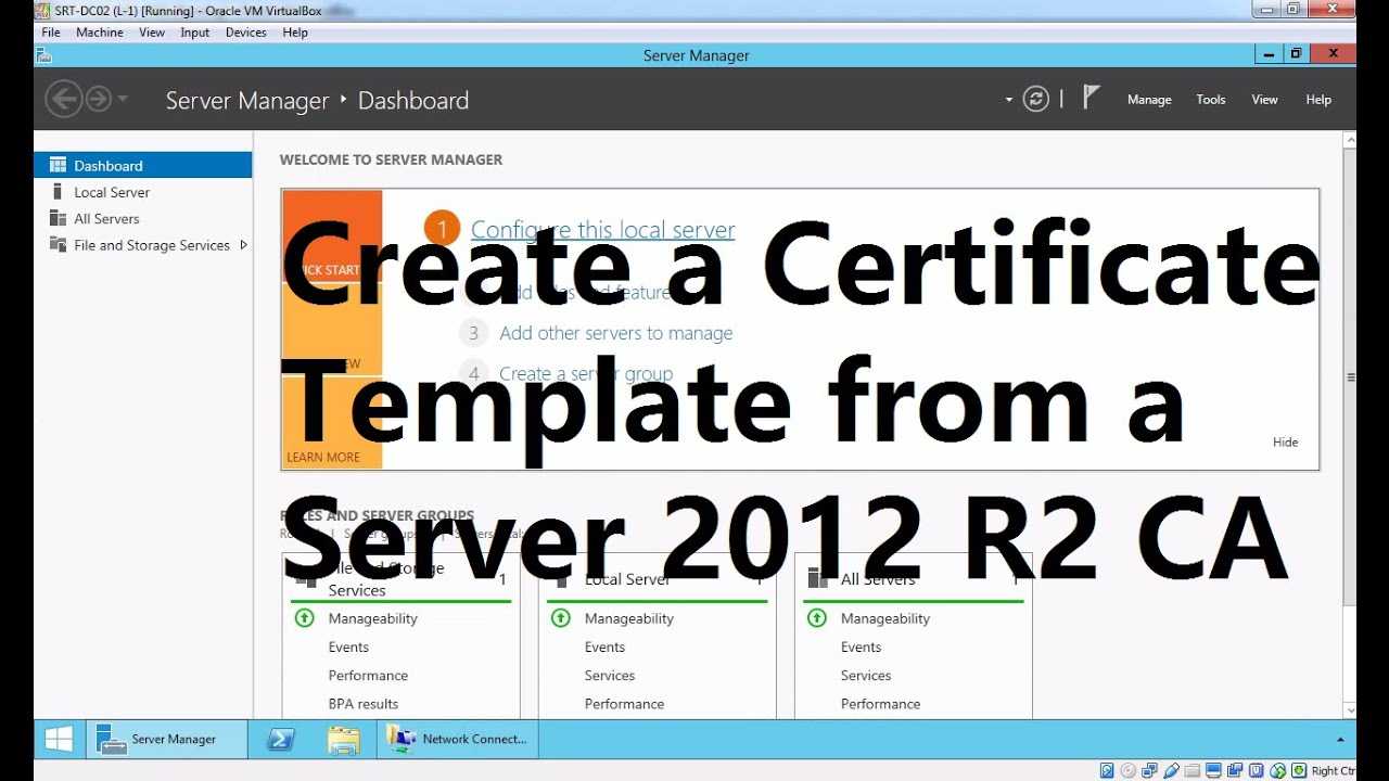 Create A Certificate Template From A Server 2012 R2 Certificate Authority In Domain Controller Certificate Template