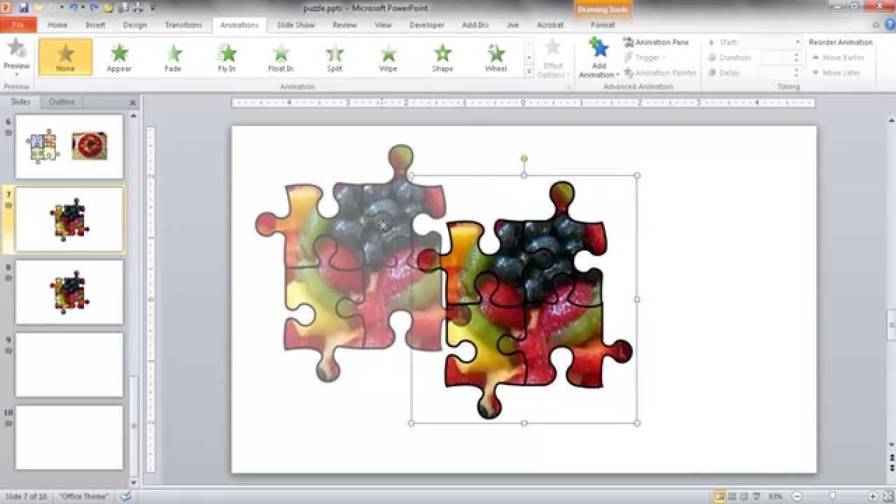 Create A Jigsaw Puzzle Image In Powerpoint Pertaining To Jigsaw Puzzle Template For Word