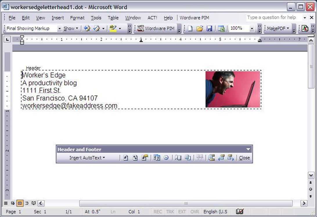 Create A Letterhead Template In Microsoft Word – Cnet With Header Templates For Word