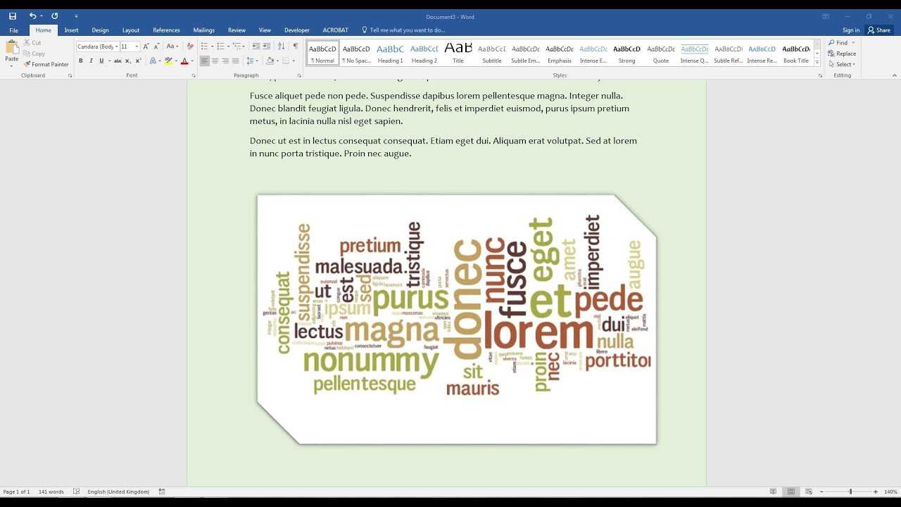 Create A Word Cloud In Microsoft Word Within Free Word Collage Template