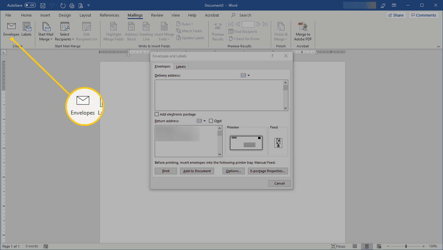 Create And Customize Envelopes In Microsoft Word With Word 2013 Envelope Template