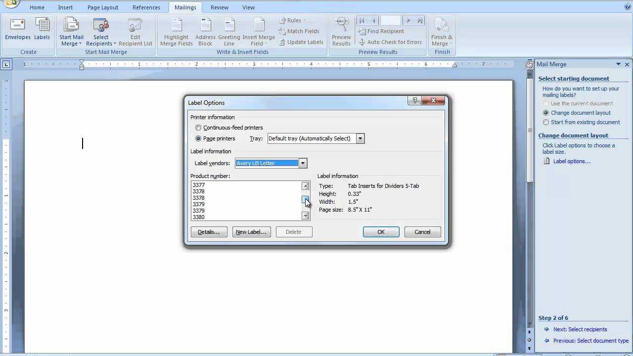 Create Labels Using Mail Merge In Word 2007 Or Word 2010 Inside How To Create A Mail Merge Template In Word 2010