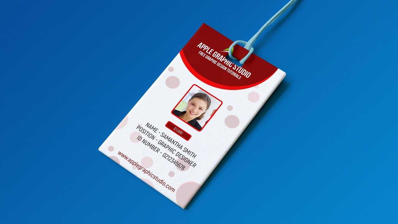 Create Professional Id Card Template – Photoshop Tutorial Inside Portrait Id Card Template