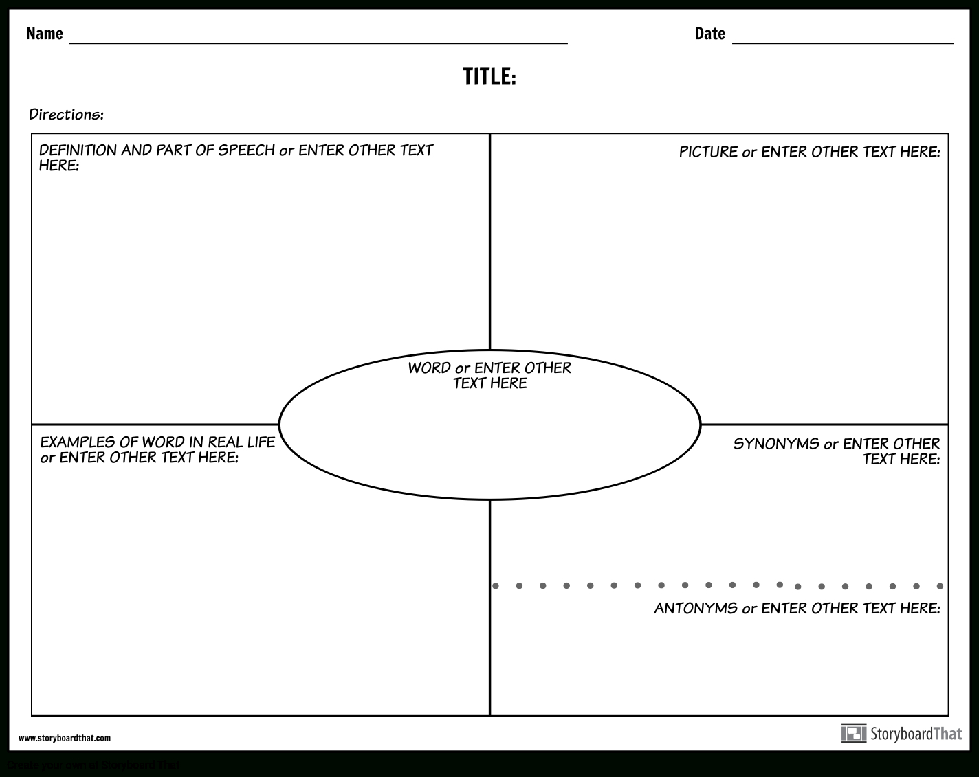 Create Vocabulary Worksheets | Vocabulary Templates Throughout Vocabulary Words Worksheet Template