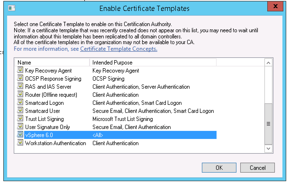 Creating A Vsphere 6 Certificate Template In Active For Domain Controller Certificate Template
