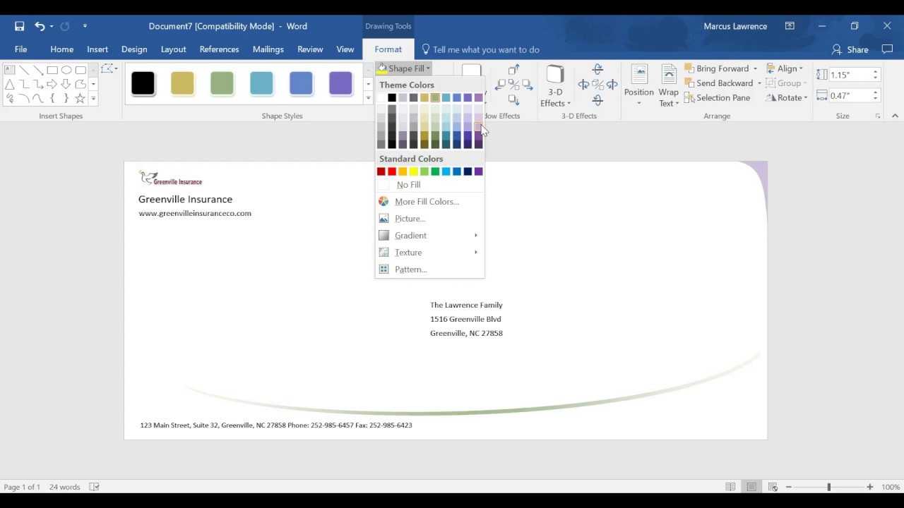 Creating An Envelope Design In Ms Word 2016 Intended For Word 2013 Envelope Template