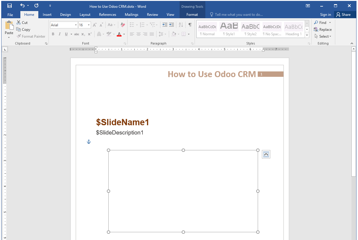 Creating And Using A Custom Word Template In Activepresenter 7 Throughout How To Insert Template In Word