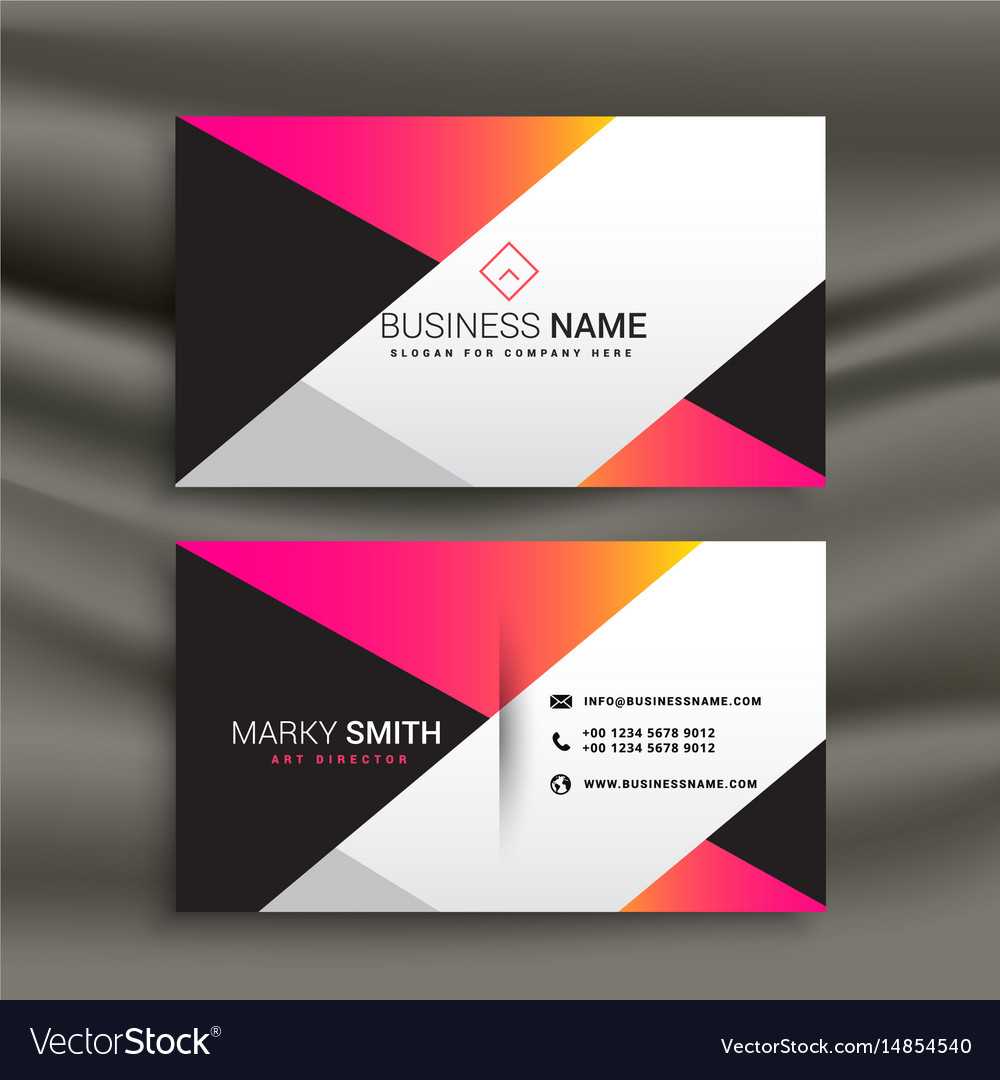 Creative Bright Business Card Design Template With Regard To Call Card Templates