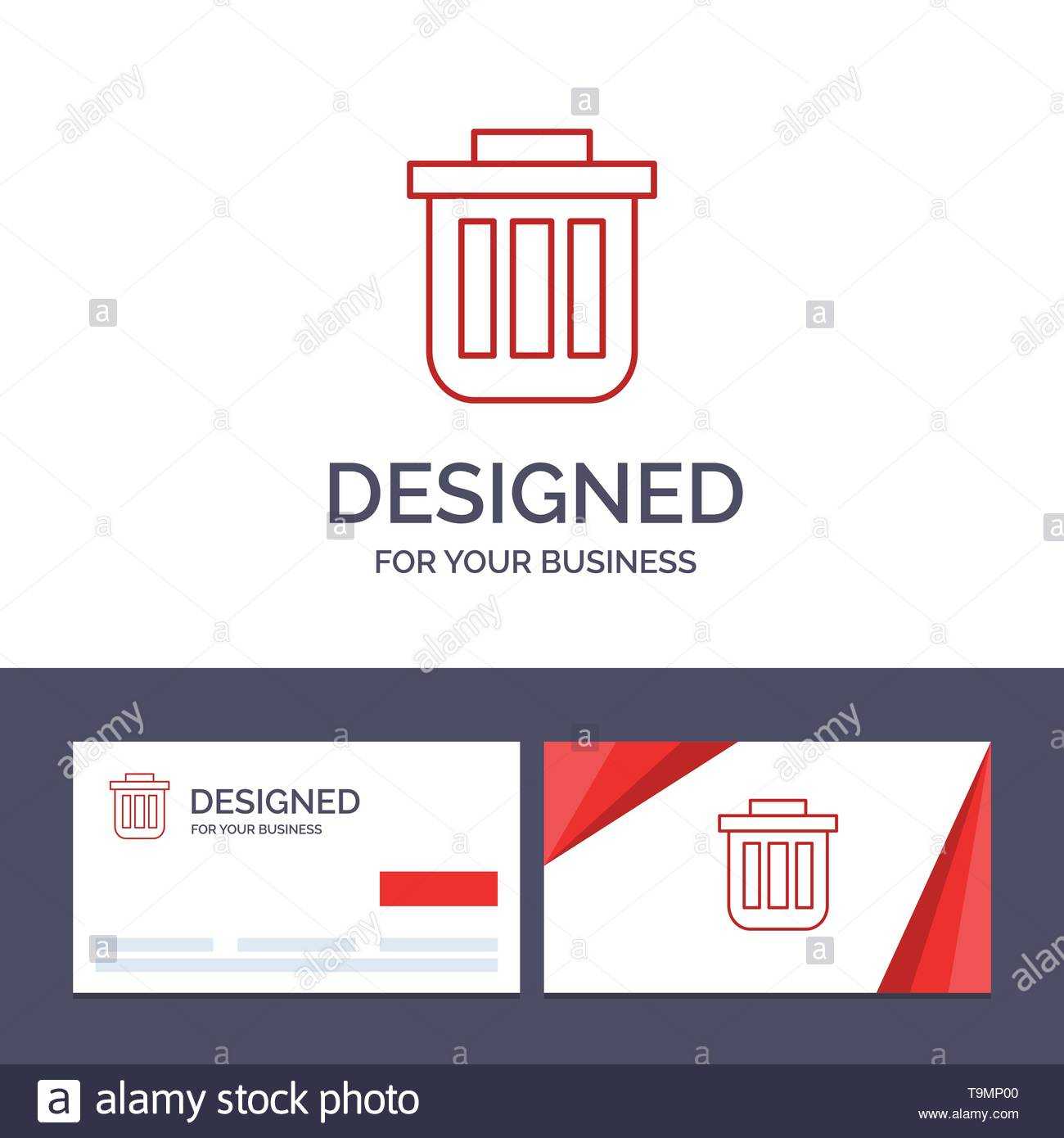Creative Business Card And Logo Template Trash, Basket, Bin Within Bin Card Template