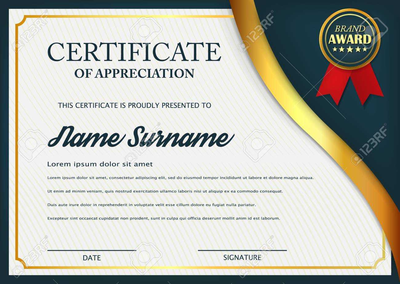 Creative Certificate Of Appreciation Award Template. Certificate.. Intended For Manager Of The Month Certificate Template