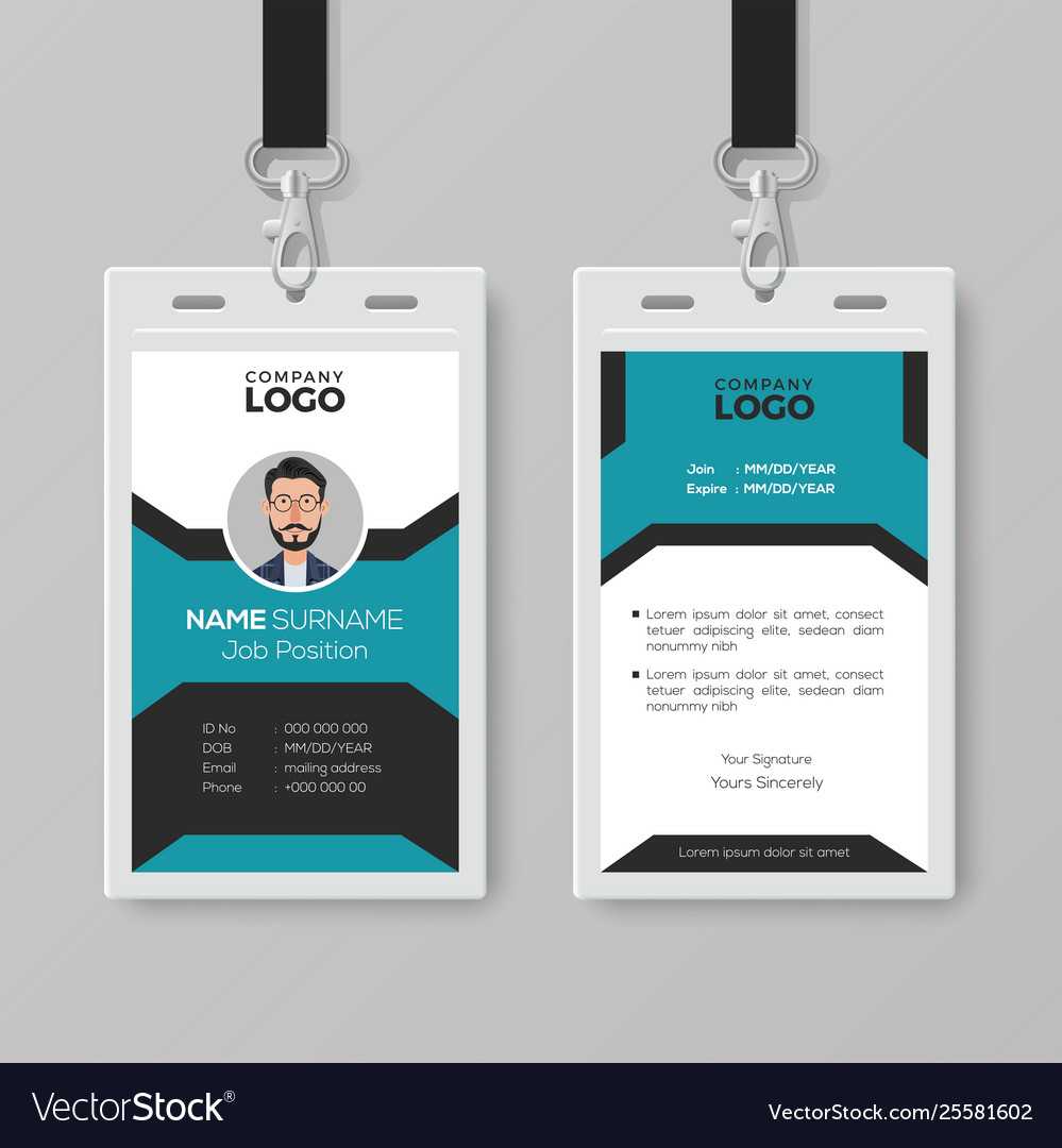 Creative Employee Id Card Template Regarding Work Id Card Template