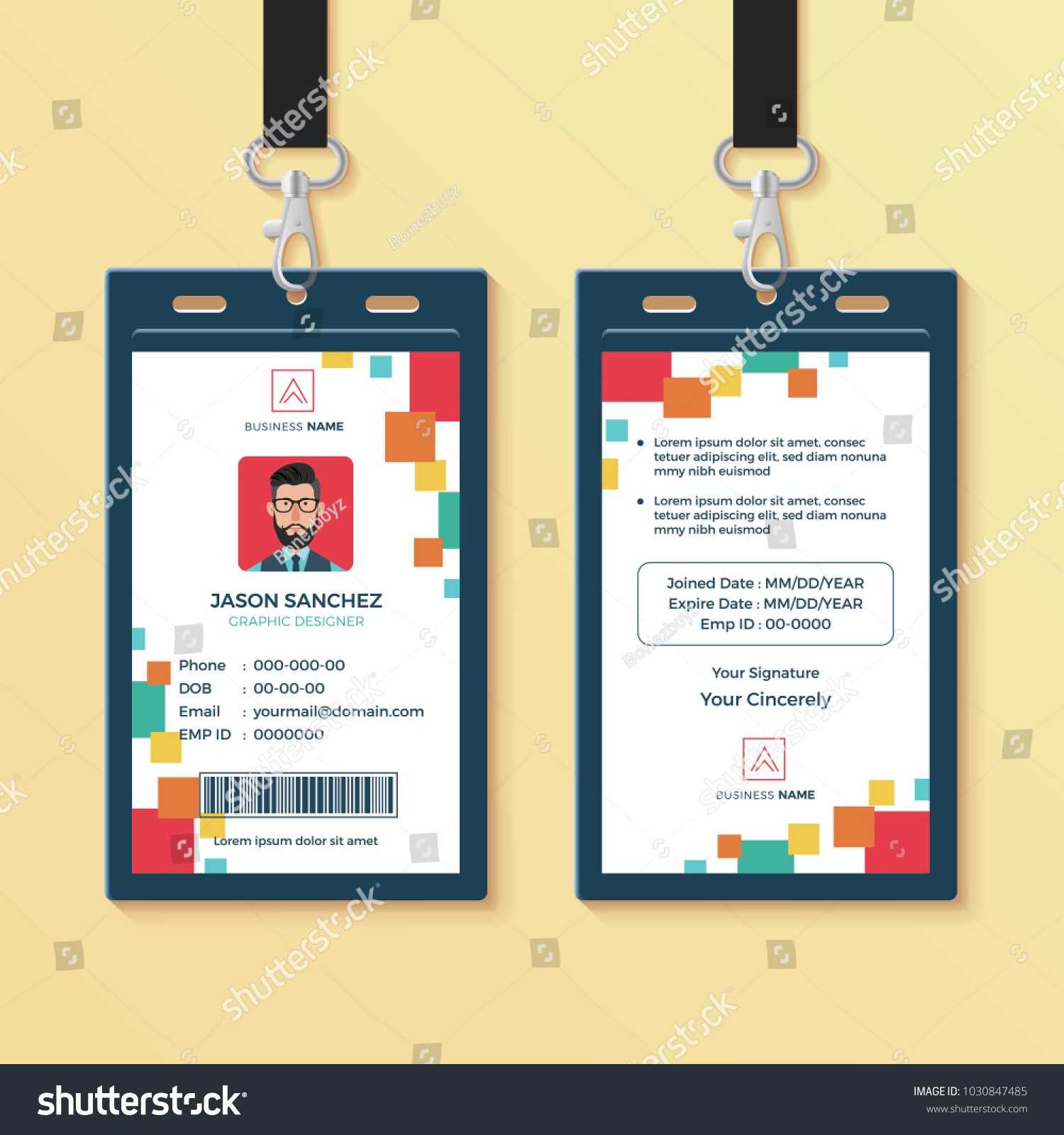 Creative Id Card Template, Perfect For Any Types Of Agency Throughout Media Id Card Templates