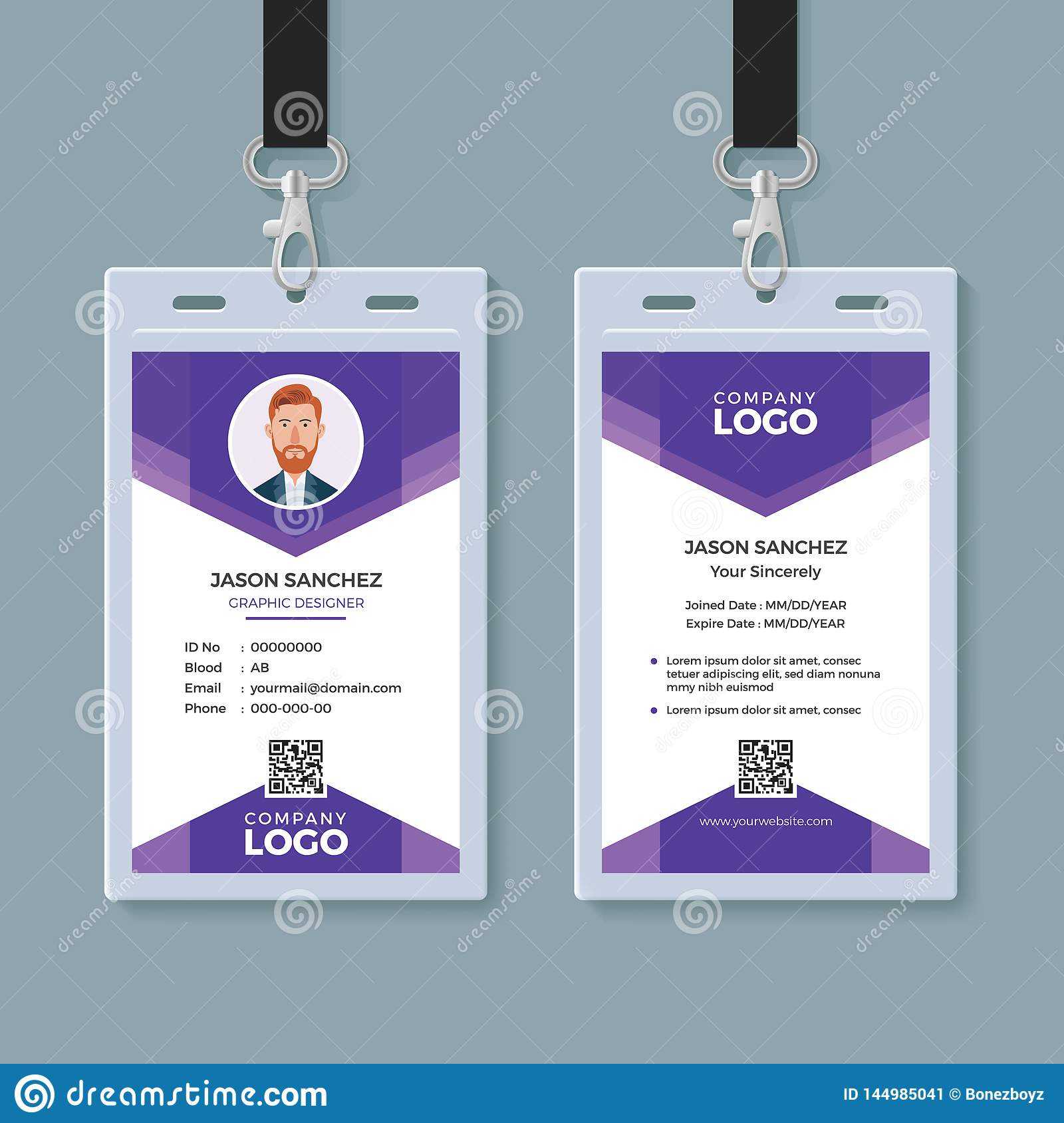Creative Id Card Template Stock Vector. Illustration Of Pertaining To Conference Id Card Template