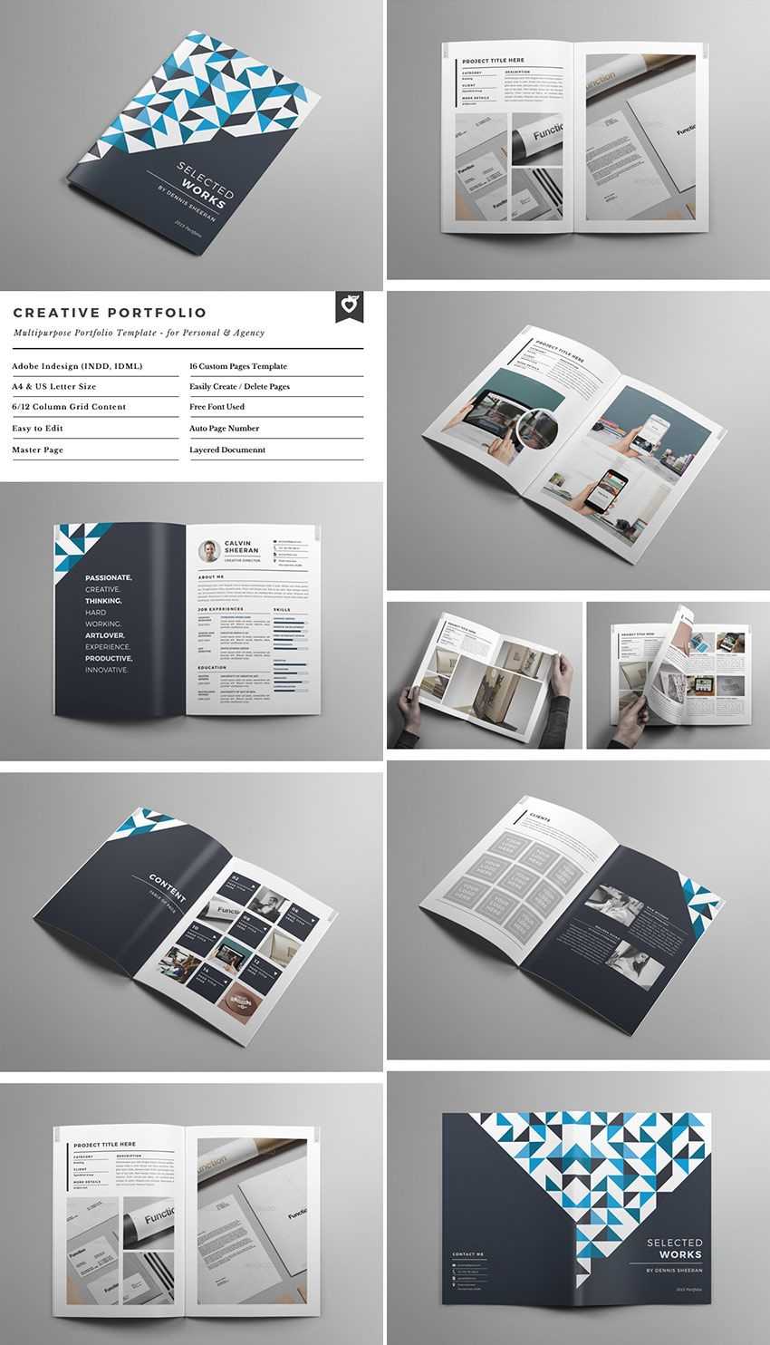 Creative Portfolio Brochure Indd | Indesign Brochure Throughout Adobe Indesign Brochure Templates