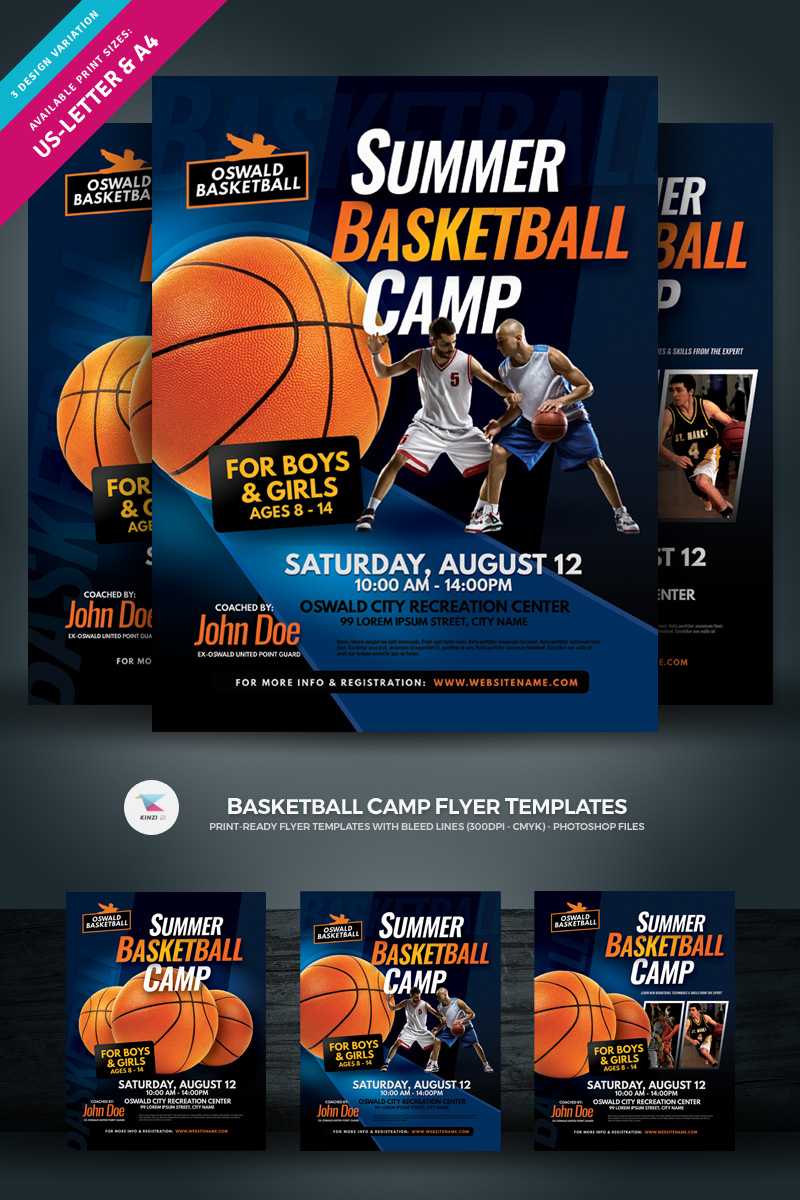 Creative Ready Made Sports Camp Flyer Templates | Entheosweb Pertaining To Basketball Camp Brochure Template