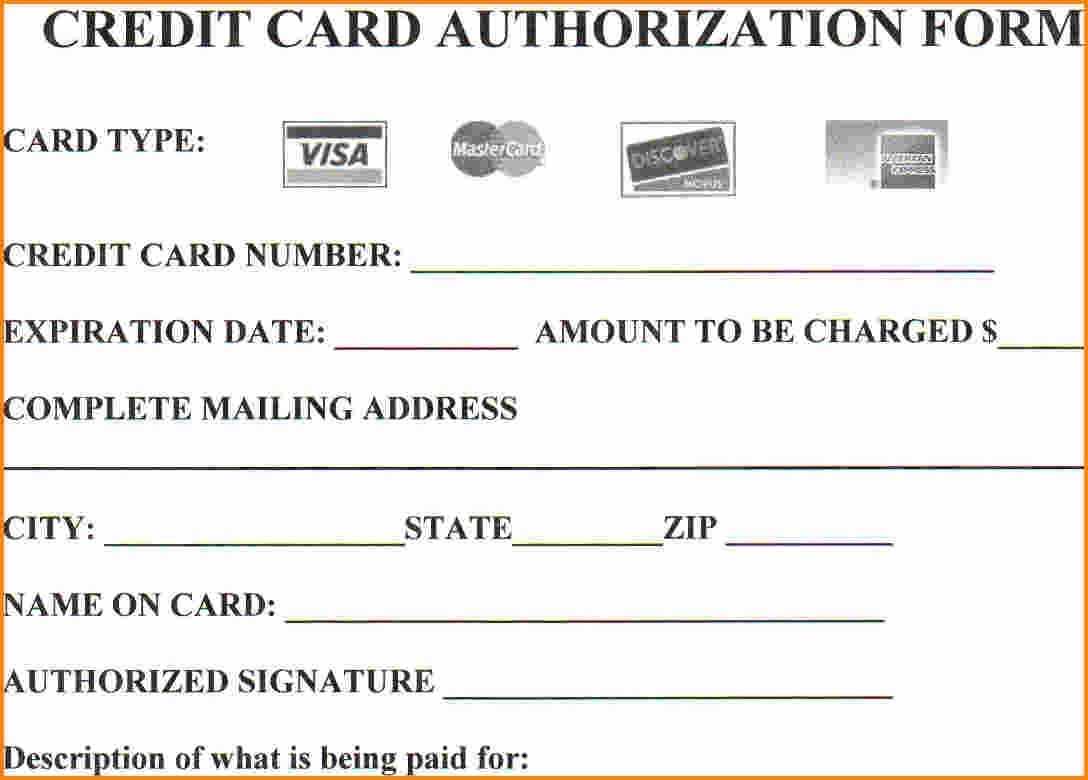 Credit Card Authorization Form Template | Template Business Regarding Authorization To Charge Credit Card Template