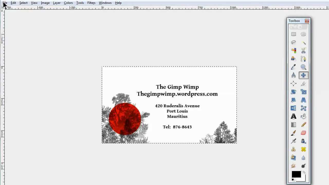 Custom Business Card In Gimp 2.8The Gimpwimp For Gimp Business Card Template