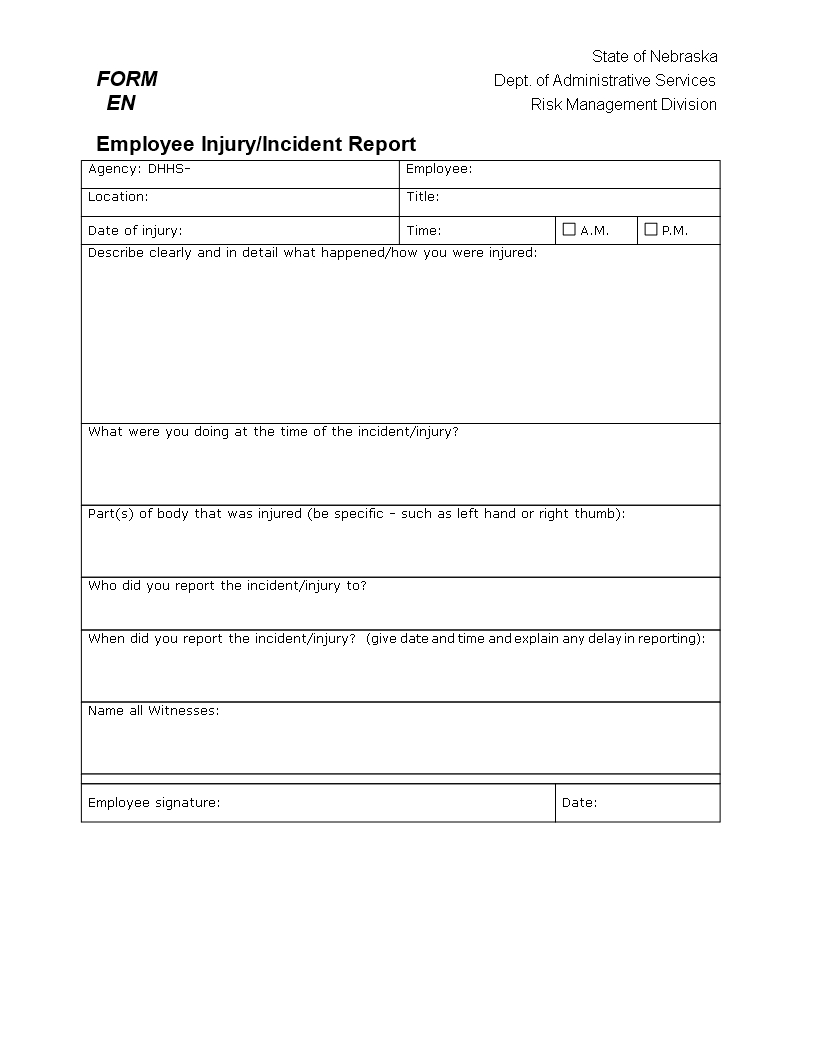 Customer Injury Incident Report | Templates At Regarding Customer Incident Report Form Template