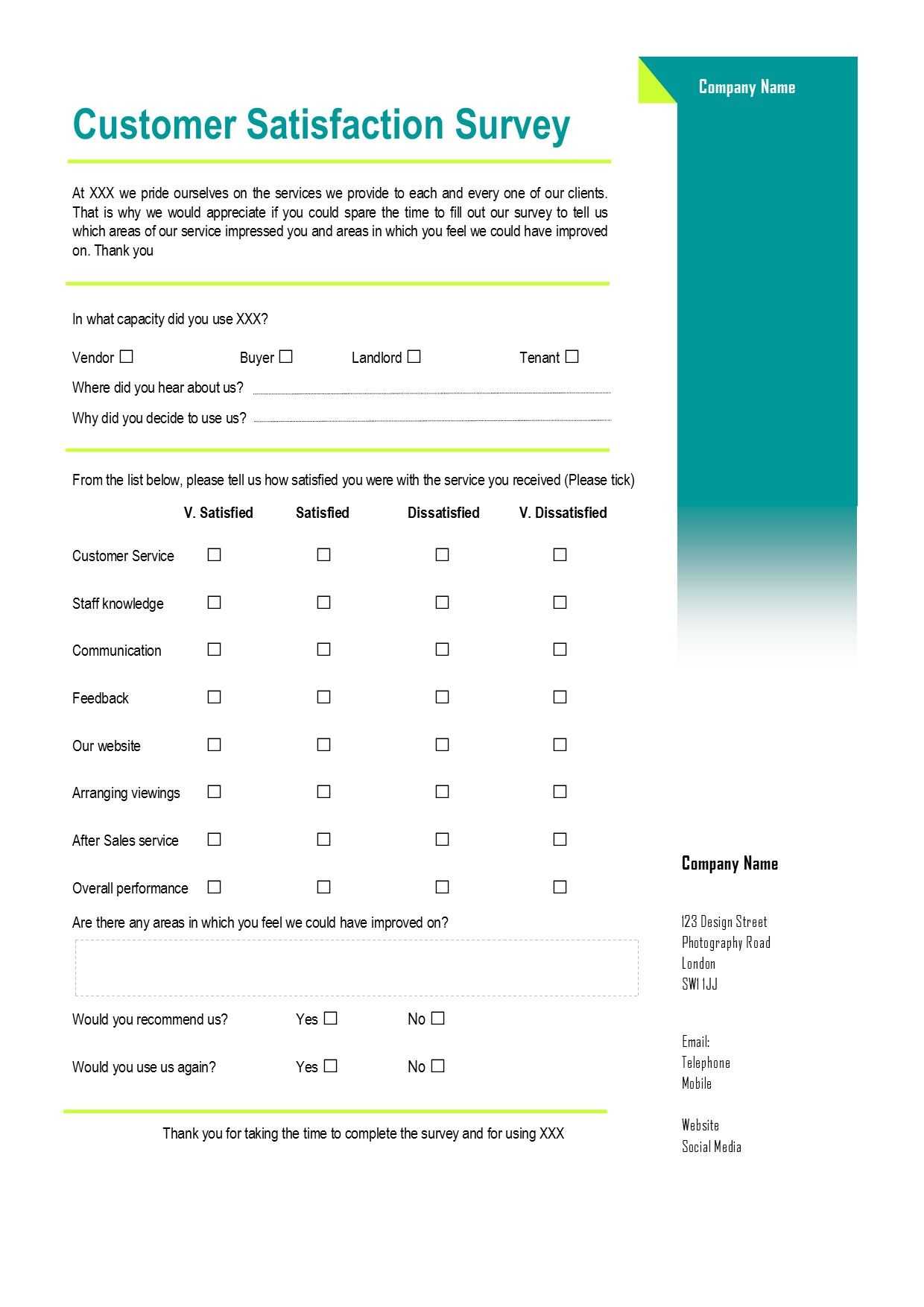 Customer Satisfaction Survey. A Virtual Assistant Can Create In Customer Satisfaction Report Template