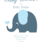 Cute Elephant Baby Shower Invitation Template | Free Baby In Blank Elephant Template