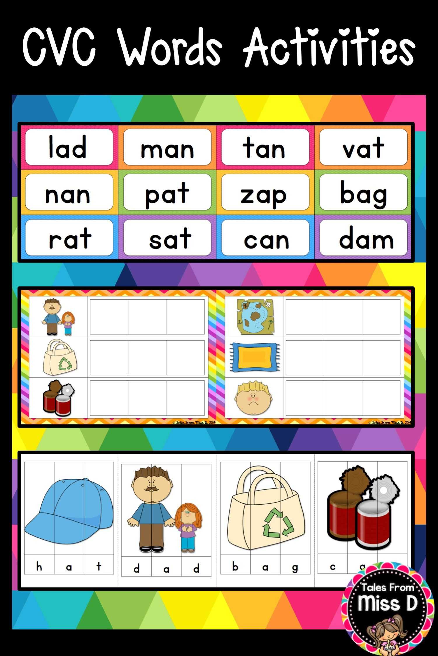 Cvc Words Activities | Education | Cvc Words, Making Words With Making Words Template