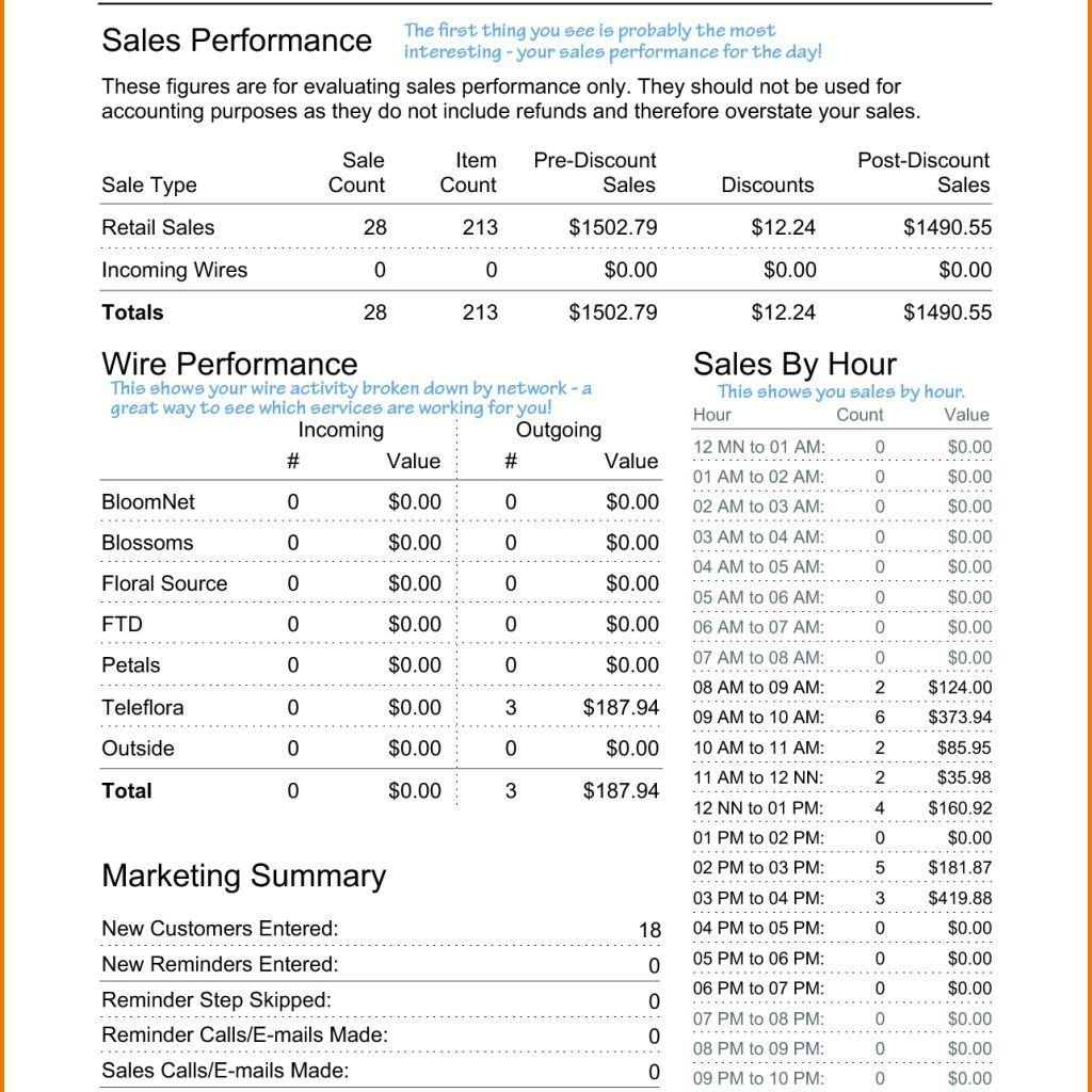 Daily Sales Report Template Excel Free Activity Format Gas Inside Daily Sales Report Template Excel Free