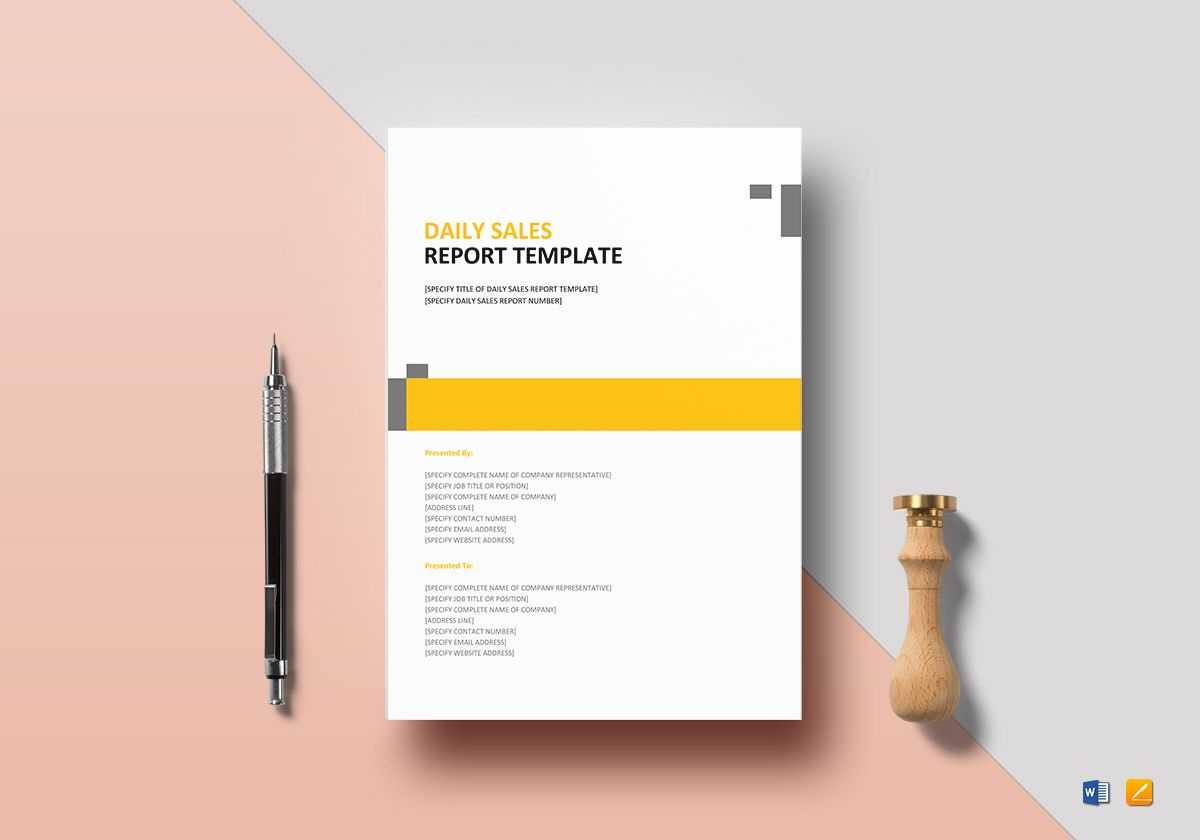 Daily Sales Report Template Intended For Sales Trip Report Template Word
