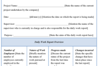 Daily Work Report Template | Report Template, Resume regarding Rapporteur Report Template