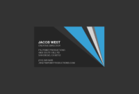 Dark Gray And Blue Generic Business Card Template in Generic Business Card Template