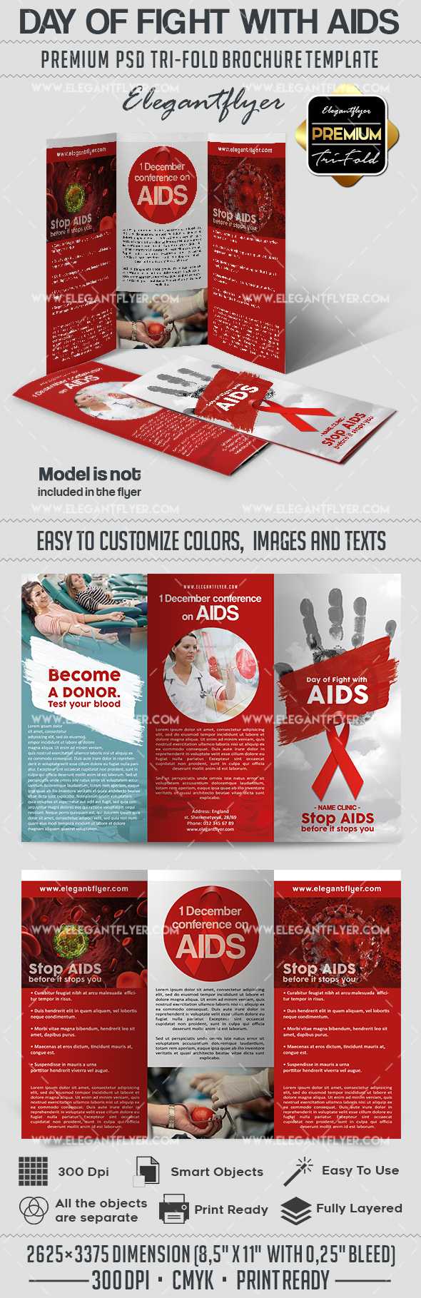Day Of Fight With Aids Psd Brochure Intended For Hiv Aids Throughout Hiv Aids Brochure Templates