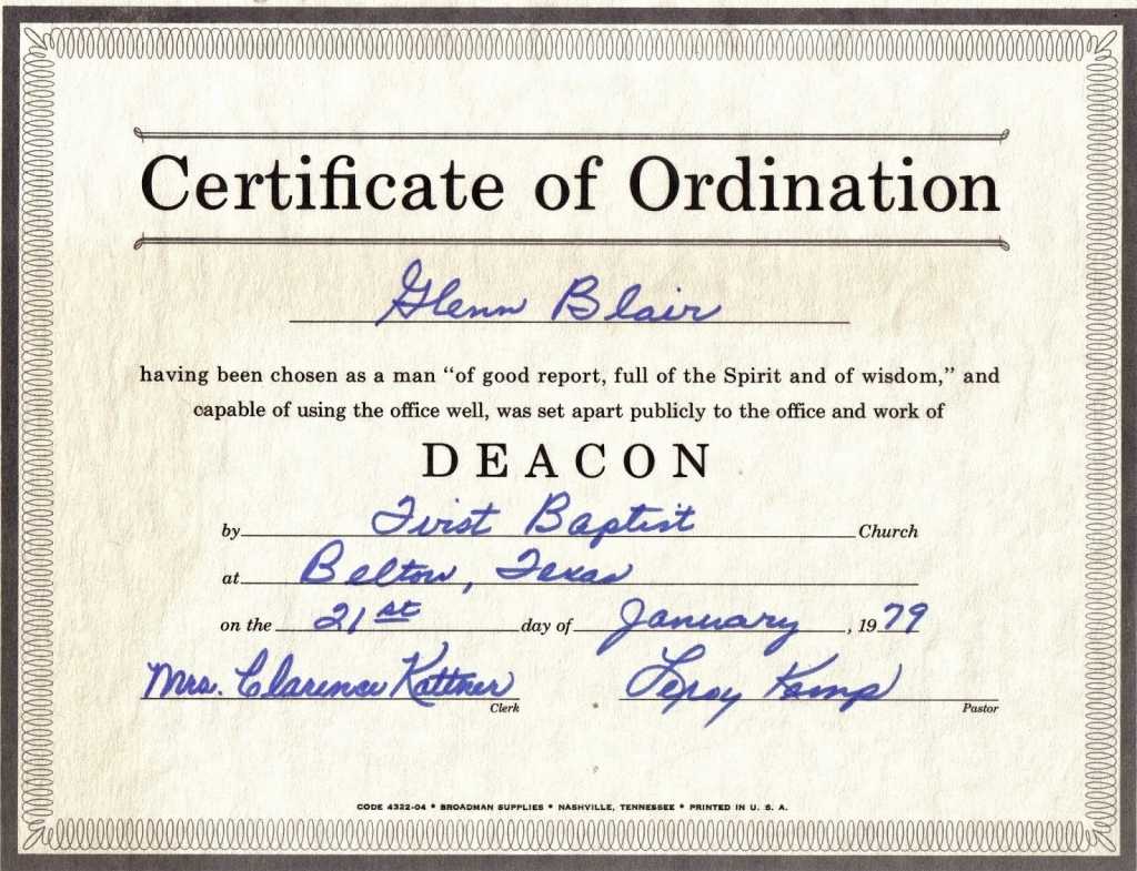 Deacon Ordination Certificate Template | Free Download Pertaining To Ordination Certificate Template