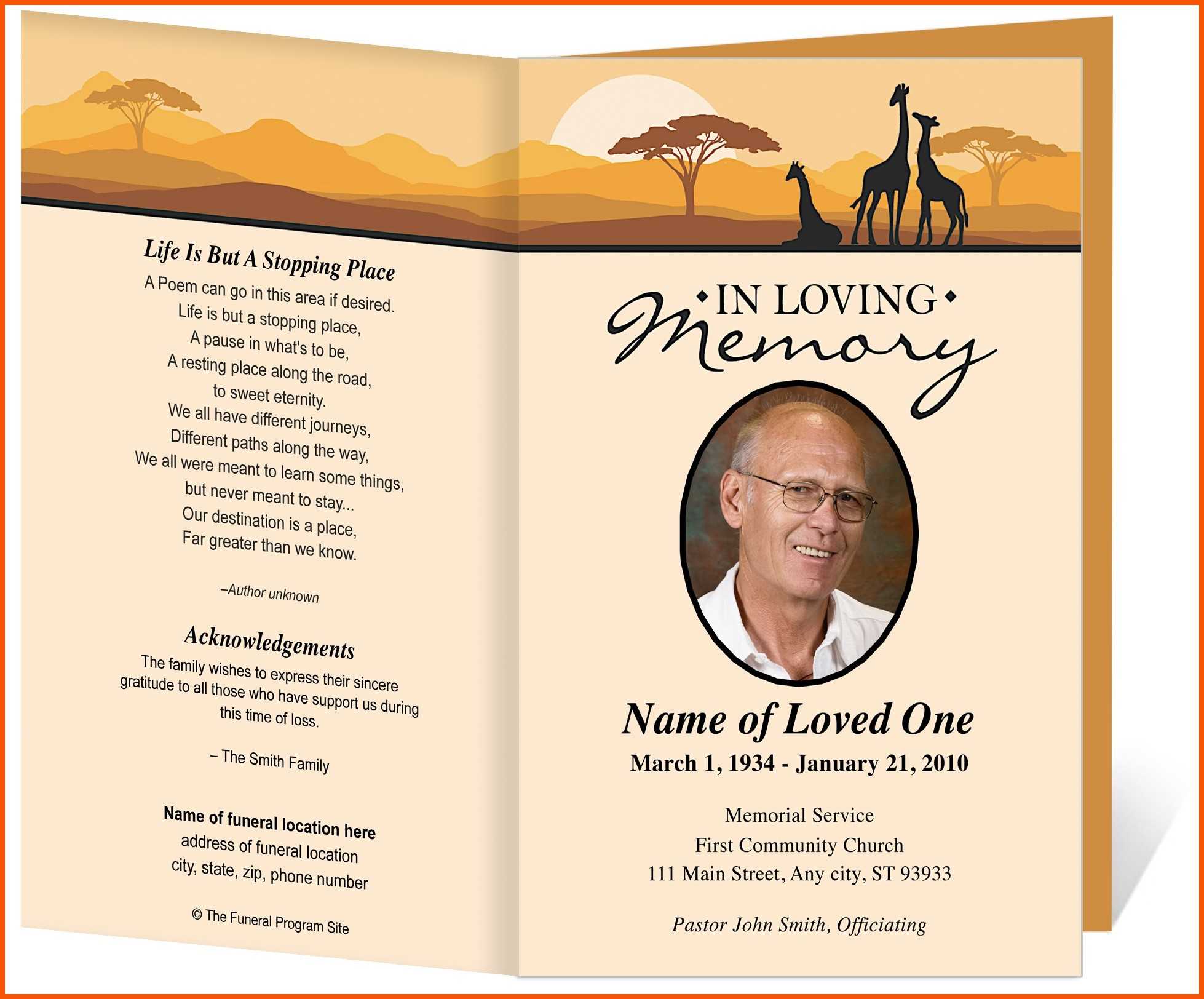 Free Obituary Template For Father