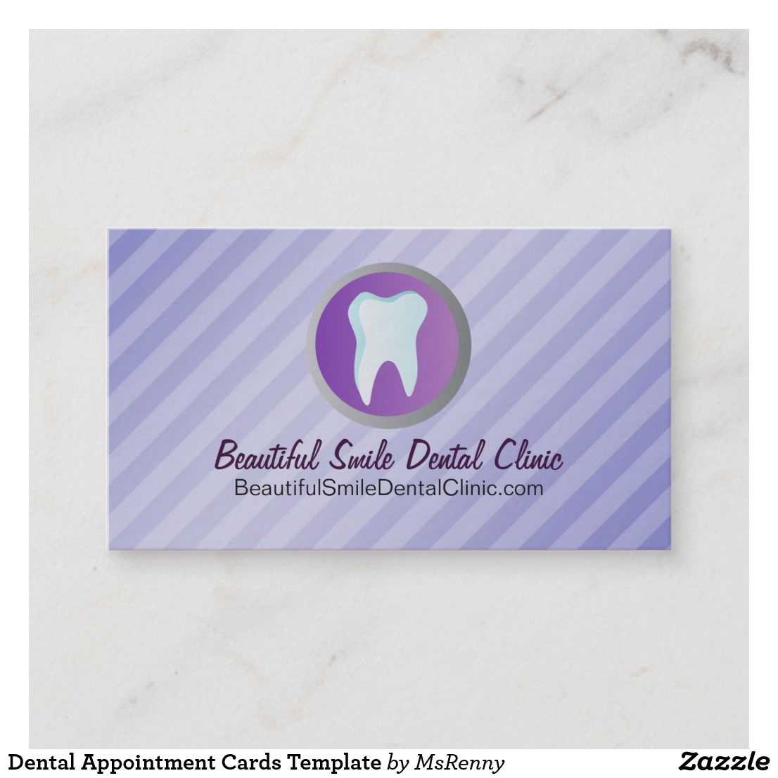 Dental Appointment Cards Template | Zazzle | Business Throughout Dentist Appointment Card Template