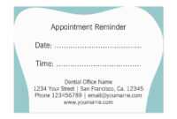 Dentist Appointment Reminder Cards | Dental Office | Zazzle for Dentist Appointment Card Template