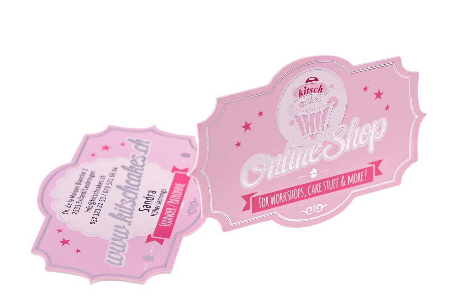 Die Cut Business Cards, Custom Shapes, Unique + Video For Cake Business Cards Templates Free