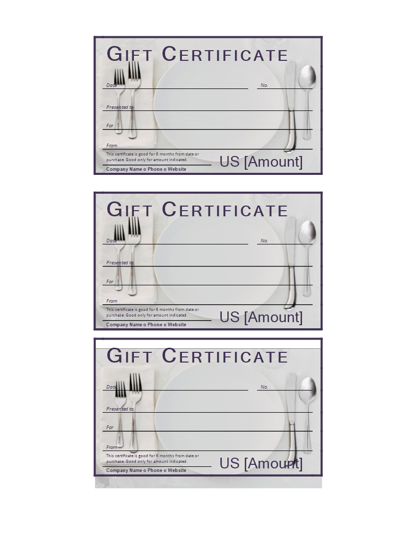 Dinner Gift Certificate | Templates At Allbusinesstemplates Intended For Restaurant Gift Certificate Template