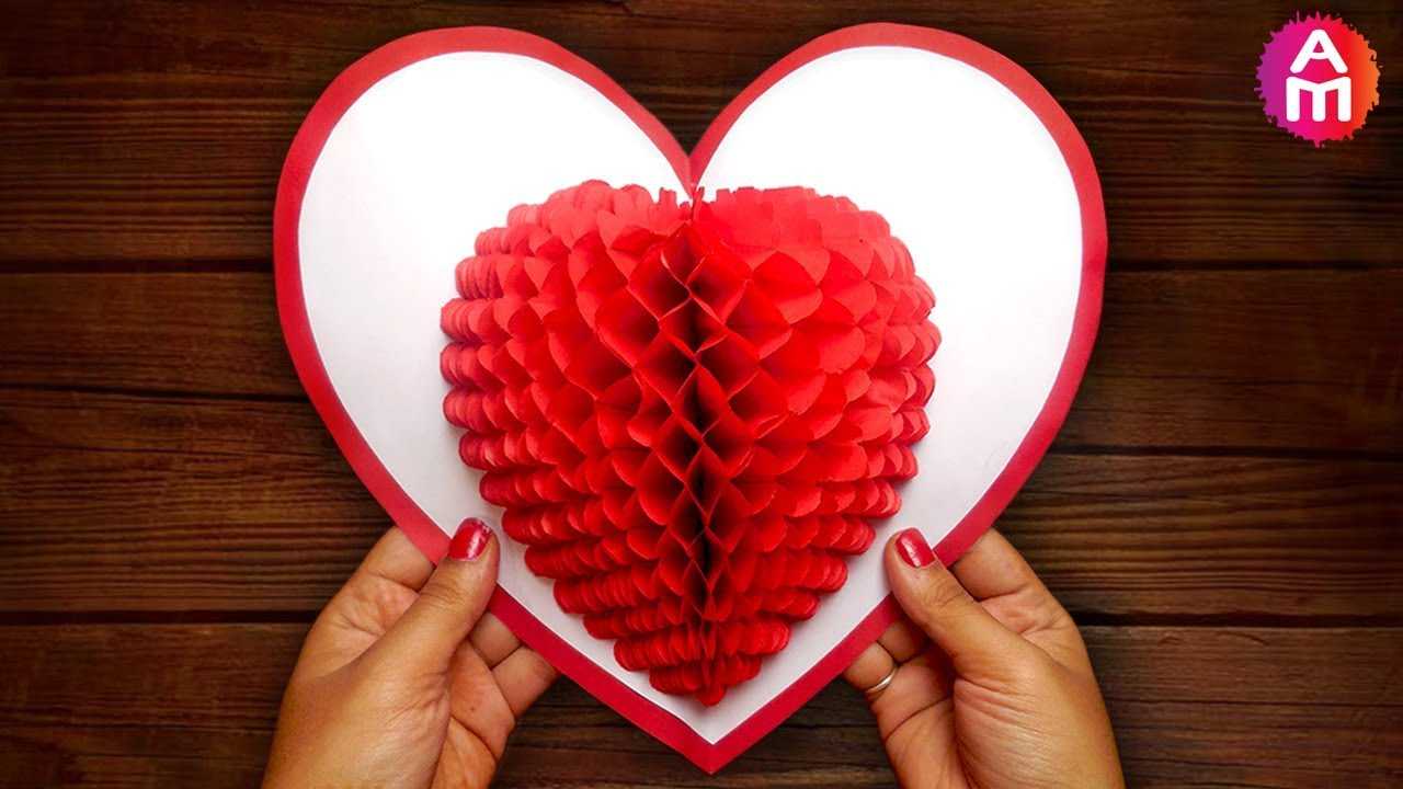 Diy 3D Heart ❤️ Pop Up Card | Valentine Pop Up Card Regarding 3D Heart Pop Up Card Template Pdf