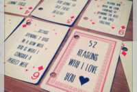 Diy 52 Things I Love About You Deck Cards Gift | Cards For in 52 Things I Love About You Cards Template