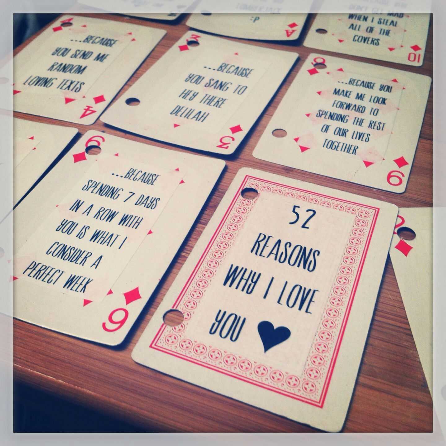 Diy 52 Things I Love About You Deck Cards Gift | Cards For In 52 Things I Love About You Cards Template
