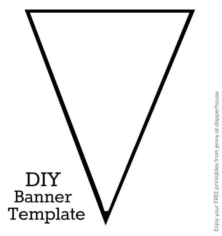 Diy Banner Template Free Printable From Jenny At Dapperhouse With Diy