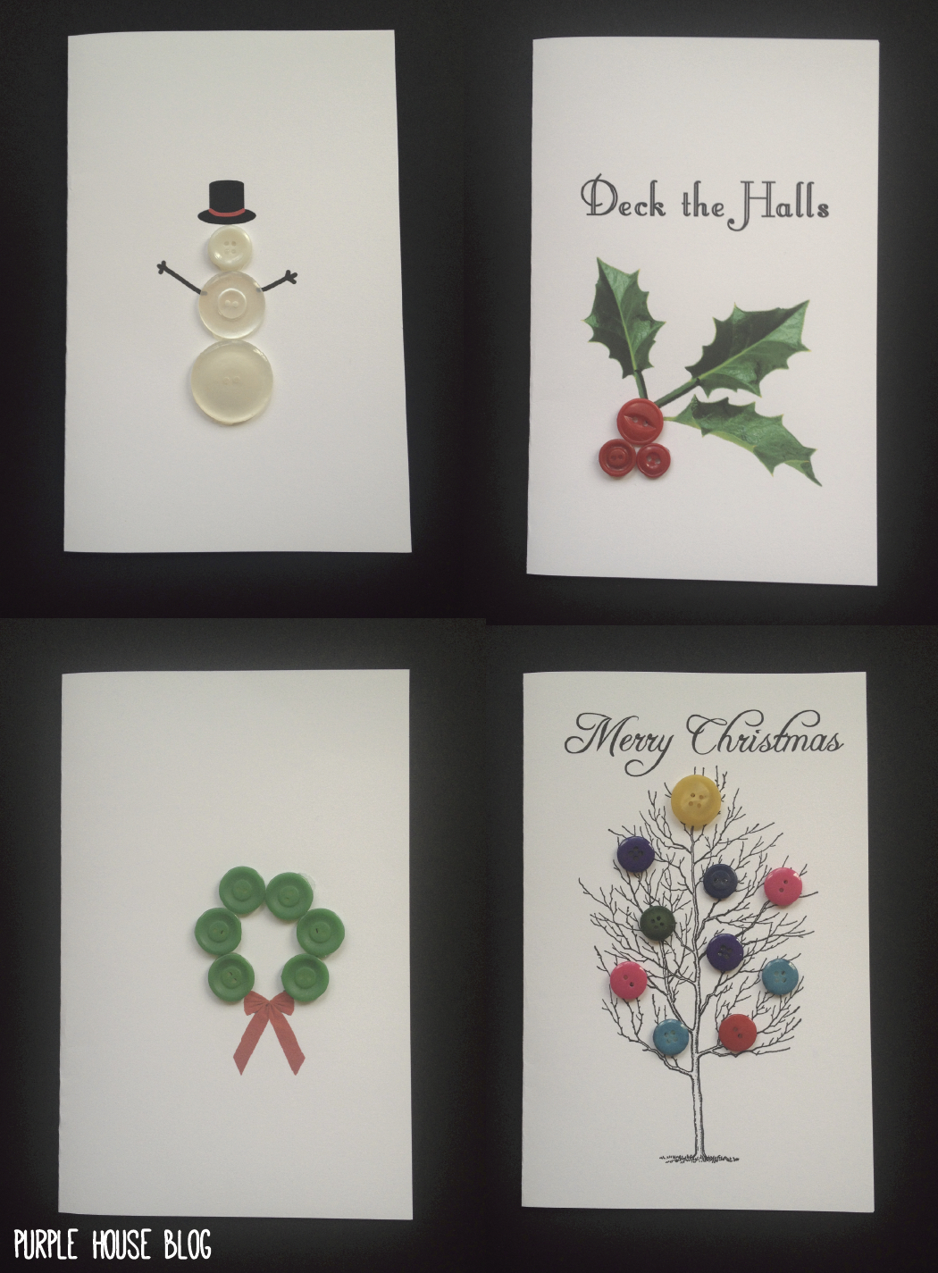 Diy Button Holiday Cards With 8 Free Downloadable Templates Pertaining To Diy Christmas Card Templates