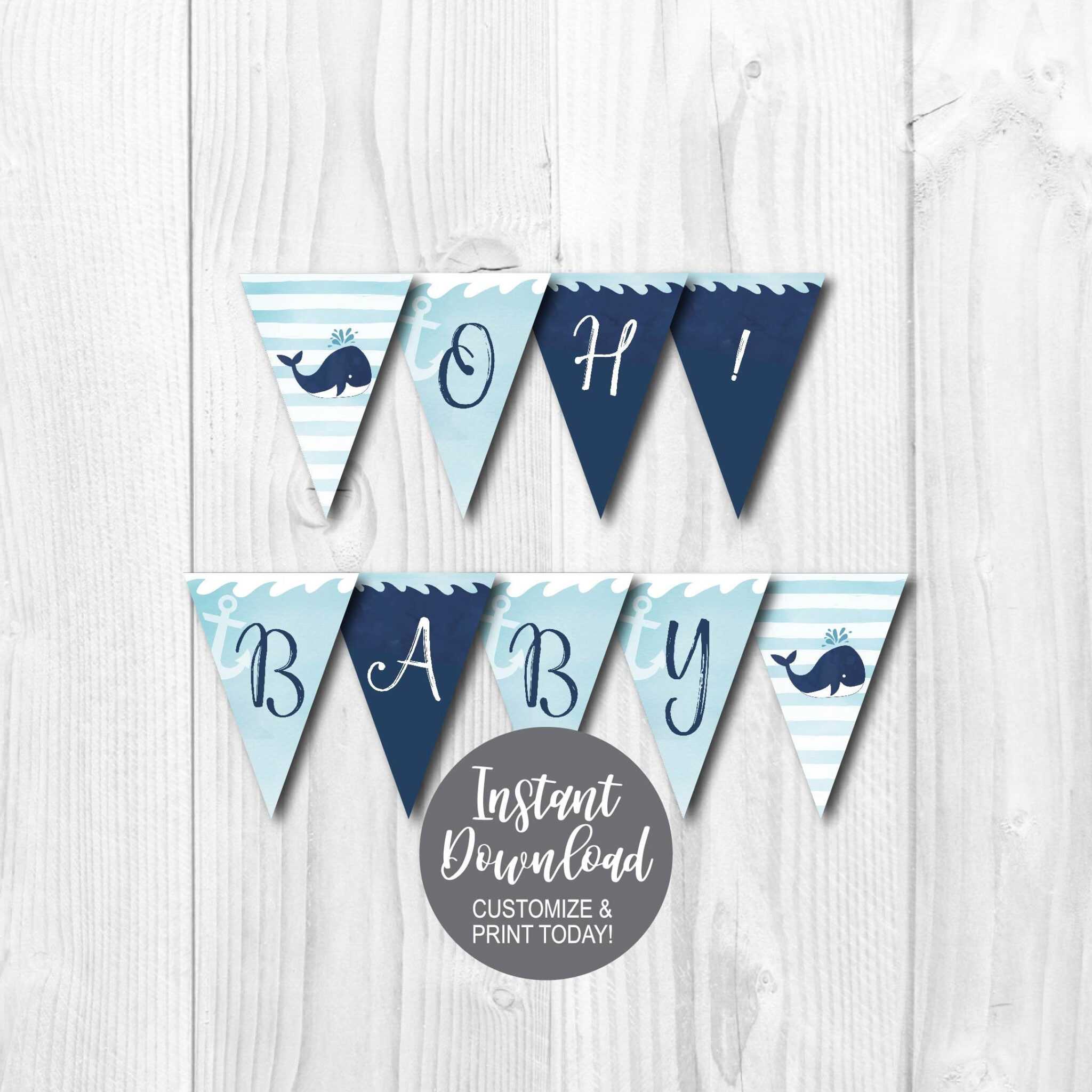 Diy Baby Shower Banner Template