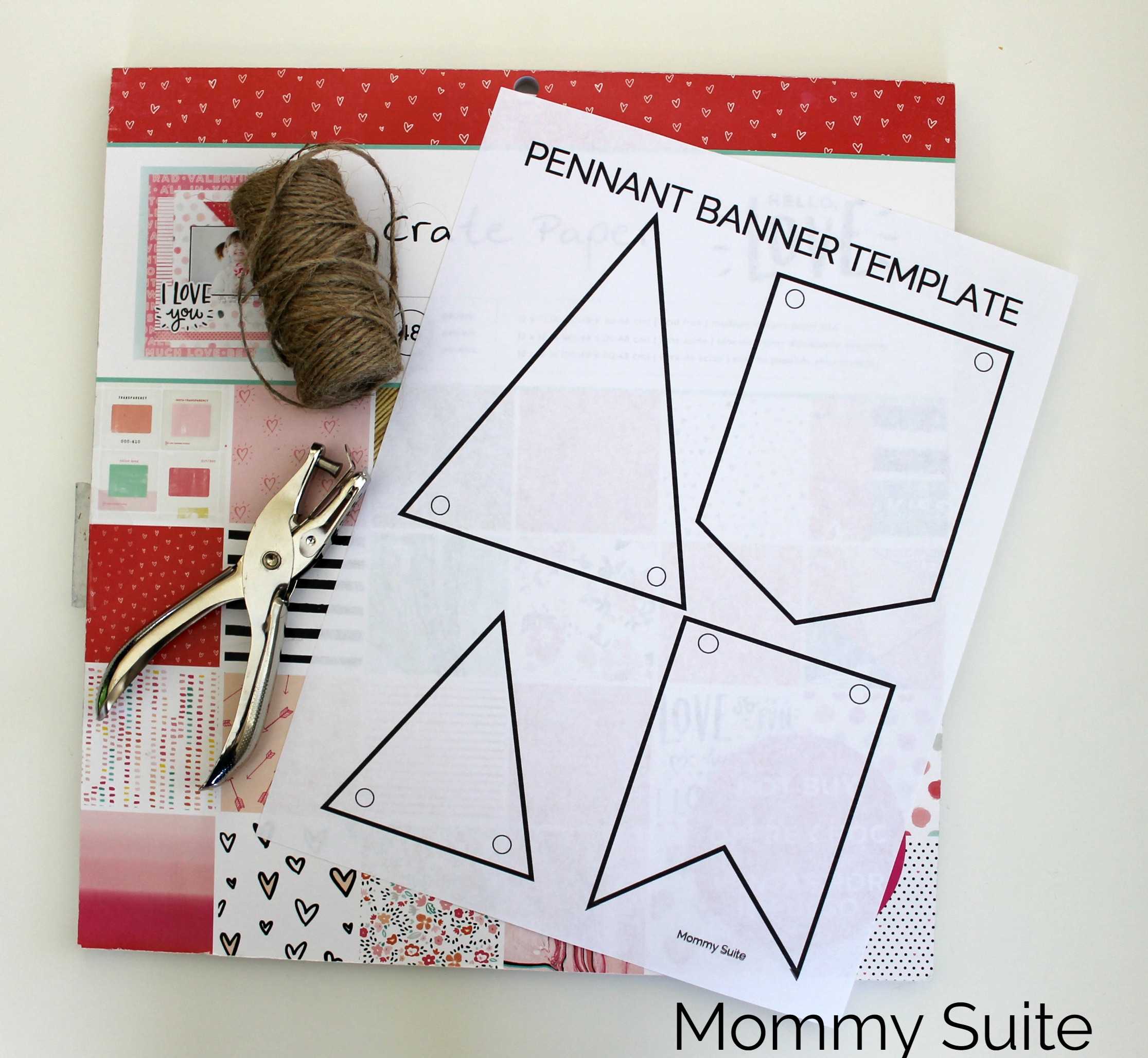 Diy Paper Pennant Banner (W/ Free Template) – Mommy Suite Within Homemade Banner Template