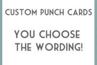 Diy Printable Punch Cards - You Choose Wording. This Is intended for Reward Punch Card Template