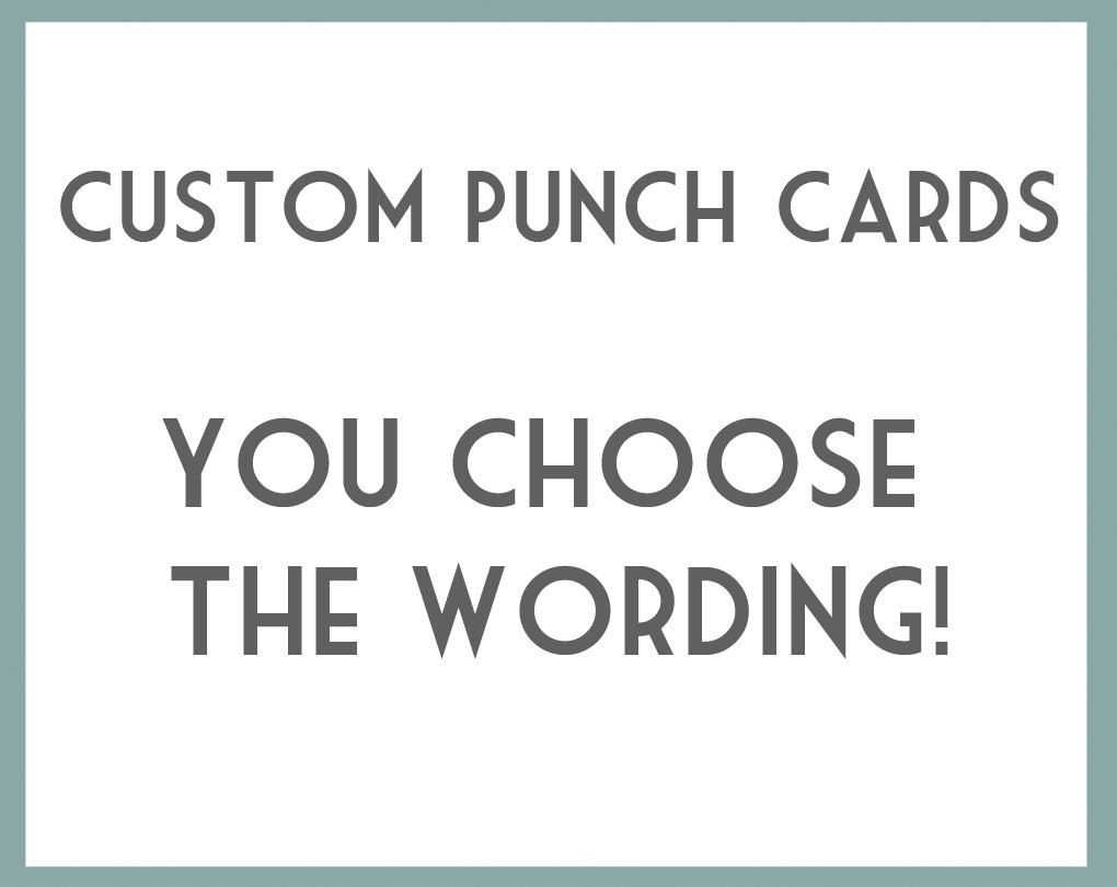 Diy Printable Punch Cards - You Choose Wording. This Is Intended For Reward Punch Card Template