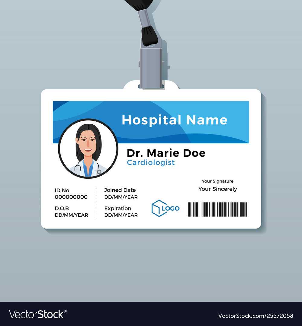 Doctor Id Card Medical Identity Badge Template throughout Doctor Id