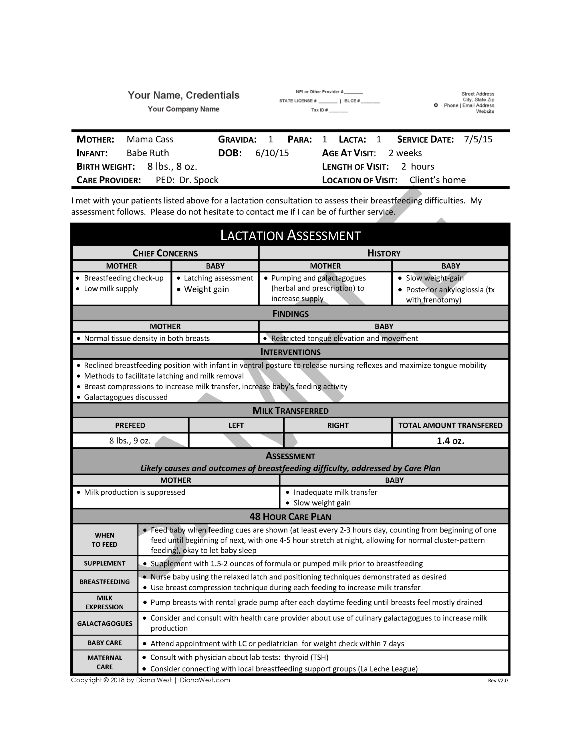 Doctor Report Template—Non Custom Header Throughout Shop Report Template