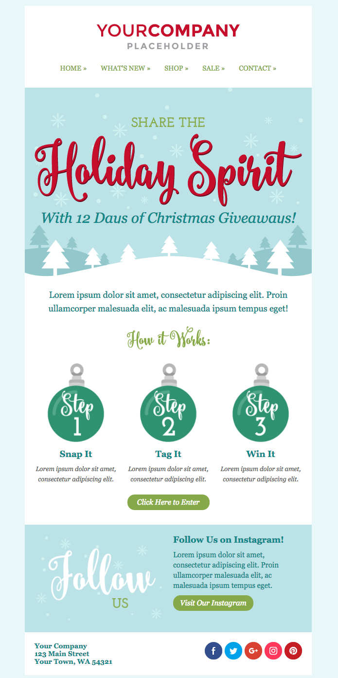 Don't Miss Out On The New Holiday Email Templates | Sendinblue Within Holiday Card Email Template