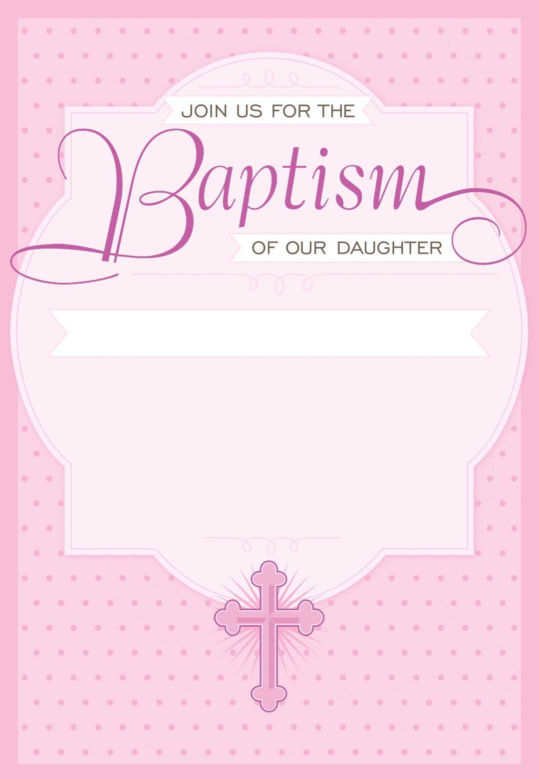 Dotted Pink – Free Printable Baptism & Christening Pertaining To Christening Banner Template Free